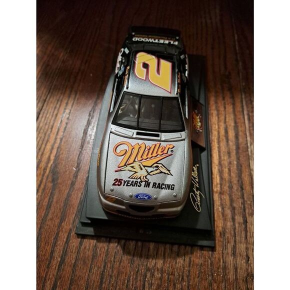 Vintage 1996 Rusty Wallace #2 Miller 25 Year Anniversary Die Cast Car in Display - Picture 5 of 8